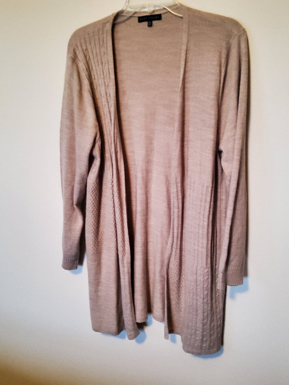 Napa Valley Biege textured long cardigan size PXL